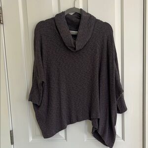 Free People Cozy Cowl Neck Sweater - Purple Heather.